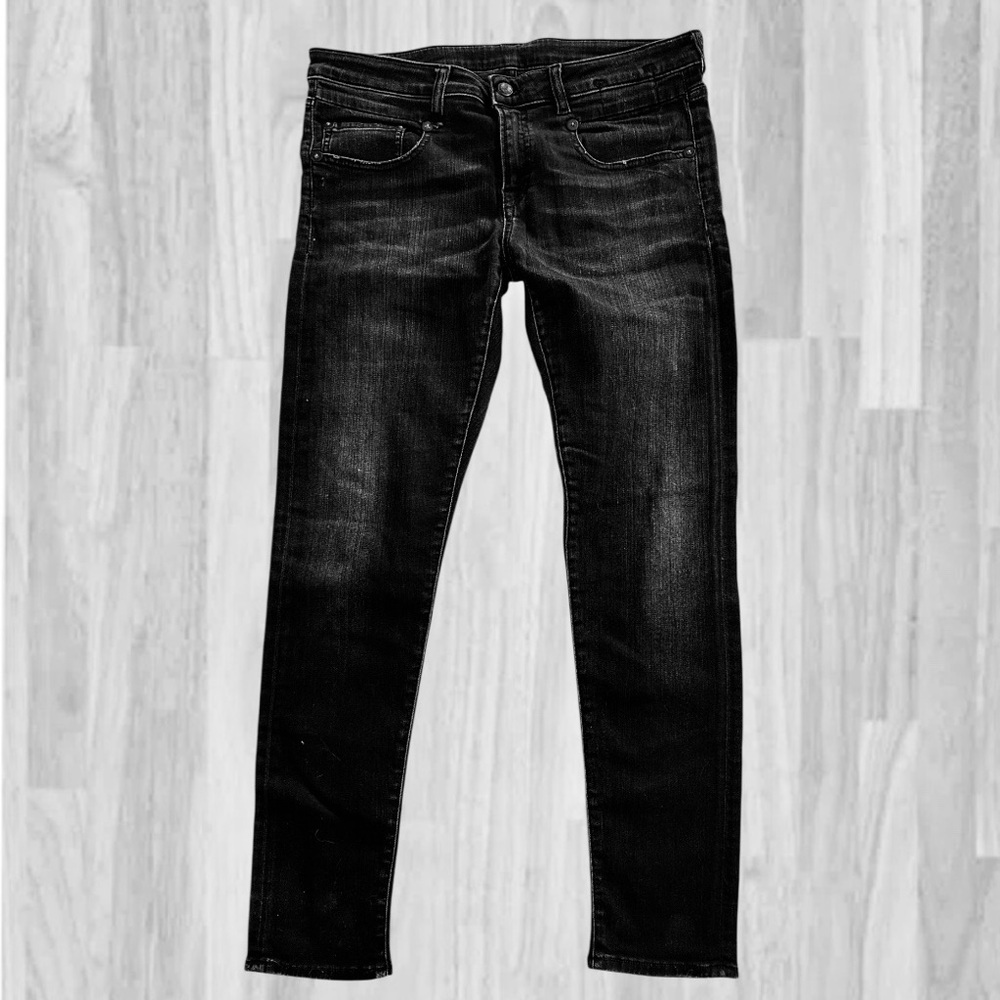 R13 Black Boy Skinny Italian Jeans distressed‎
